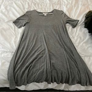 Gray, medium, Forever 21 mid length shirt sleeve dress.